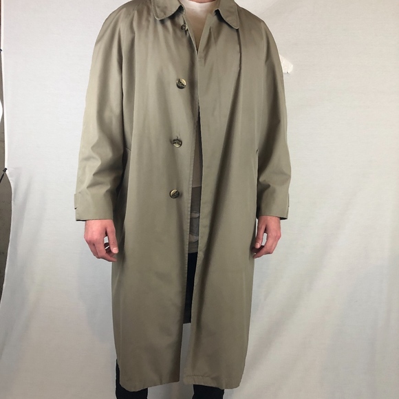 BROOKS BROTHERS Khaki Trench Coat w/ Liner -44R - Picture 1 of 7